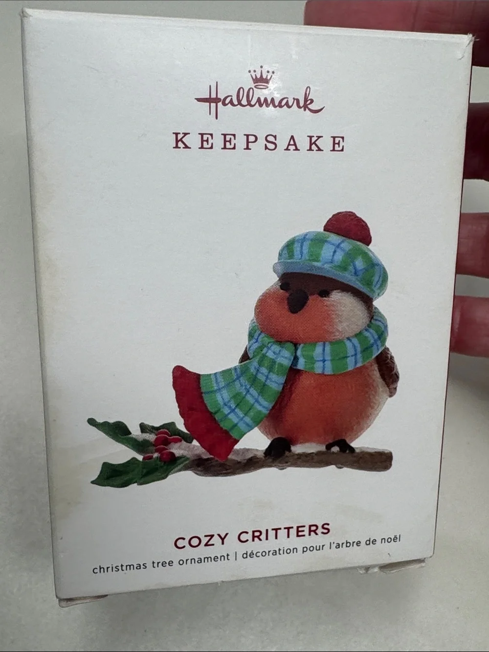 2019 HALLMARK CHRISTMAS ORNAMENT COZY CRITTERS #3 IN SERIES CHUBBY ROBIN BIRD